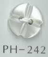 PH242 زر صدف على شكل زهرة بفتحتين