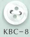 KBC-8 BIANCO زر صدف 4 ثقوب مع غمازة مركزية