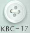 KBC-17 BIANCO SHELL زر صدف بأربعة ثقوب مقاس 17