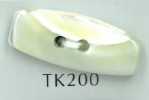 TK200 زر من الصدف ذو فتحتين لملابس الدافل