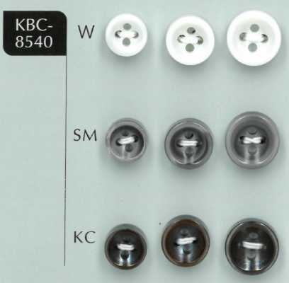 KBC-8540 زر صدفي سميك منقّر بأربع ثقوب و4 مم