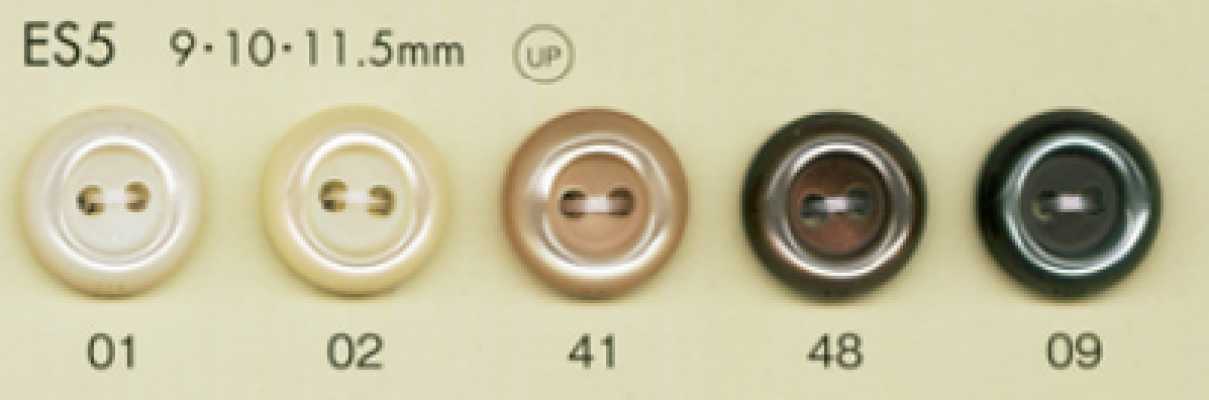 ES5 زر بوليستر شبيه بالصدف من DAIYA BUTTONS