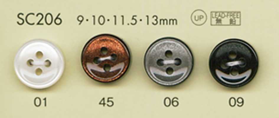 SC206 DAIYA BUTTONS سلسلة HYPER DURABLE المقاومة للصدمات أزرار بوليستر على شكل صدفة