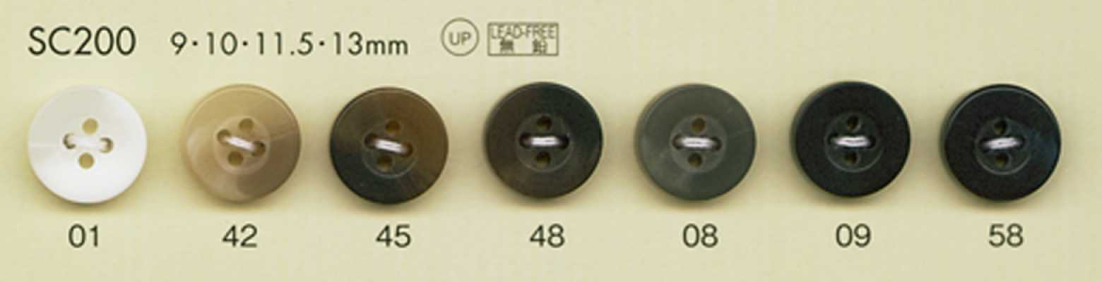 SC200 DAIYA BUTTONS سلسلة HYPER DURABLE المقاومة للصدمات أزرار بوليستر بمظهر قرن الجاموس
