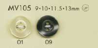 MV105 DAIYA BUTTONS زر بوليستر بنمط الصدفة
