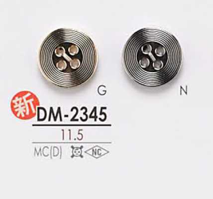 DM2345 زر معدني بأربع فتحات