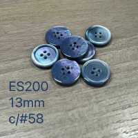 ES200 زر بوليستر فاخر على طراز الصدف بحافة وأربع فتحات[Buttons] DAIYA BUTTON صور إضافية