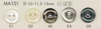 MA101 DAIYA BUTTONS زر بوليستر بطراز الصدف