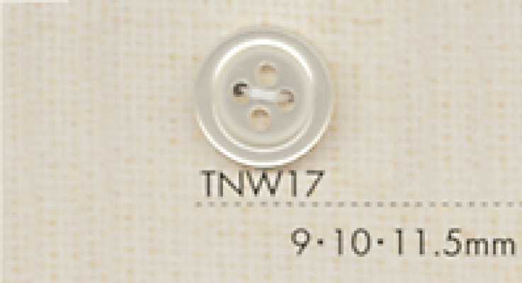 TNW17 DAIYA BUTTONS زر بوليستر بمظهر الصدف ومقاوم للحرارة