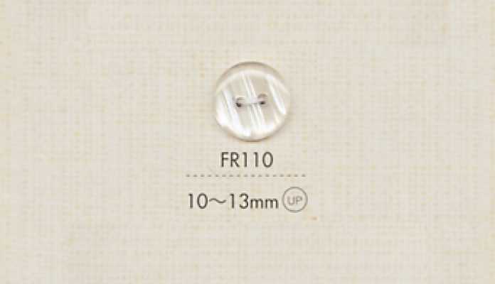 FR110 DAIYA BUTTONS زر شفاف ثنائي الفتحتين (بنمط مضلّع)
