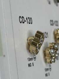 CD120 زر مزخرف على شكل زهرة[أزرار] DAIYA BUTTON صور إضافية