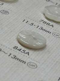 845A DAIYA BUTTONS زر بوليستر مسطح ذو فتحتين (نقشة زهور)[أزرار] DAIYA BUTTON صور إضافية