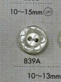 839A DAIYA BUTTONS زر بوليستر بمظهر الصدفة بفتحتين (نمط زهري)[Buttons] DAIYA BUTTON صور إضافية