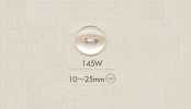 145W DAIYA BUTTONS زر بوليستر بمظهر الصدف بفتحتين (شبه شفاف)