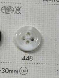 448 DAIYA BUTTONS زر بوليستر بنمط قرن الجاموس بأربعة ثقوب (أبيض)[Buttons] DAIYA BUTTON صور إضافية