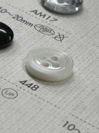 448 DAIYA BUTTONS زر بوليستر بنمط قرن الجاموس بأربعة ثقوب (أبيض)[Buttons] DAIYA BUTTON صور إضافية