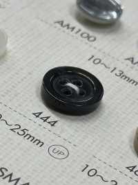 444 DAIYA BUTTONS زر بوليستر بنمط قرن الجاموس بأربعة ثقوب (أسود)[أزرار] DAIYA BUTTON صور إضافية
