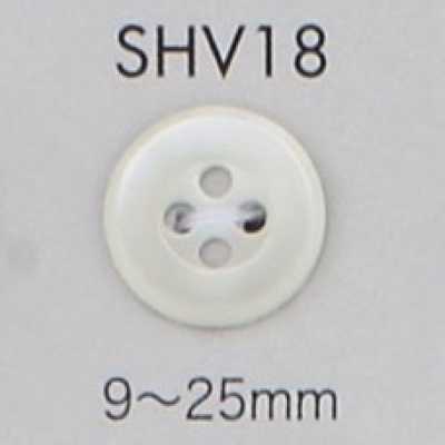 SHV18 زر صدفي بأربع ثقوب