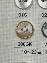 208GK زر بلاستيكي بسيط بأربعة ثقوب للقميص[أزرار] DAIYA BUTTON صور إضافية