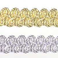 113-1424 جديلة لاميه معدنية تقريبًا 15 مم[Ribbons, Tapes, And Cords] DARIN صور إضافية