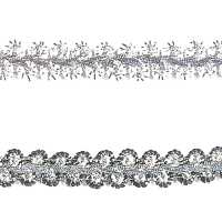 113-1085 جديلة لاميه معدنية، حوالي 8 مم[Ribbons, Tapes, And Cords] DARIN صور إضافية