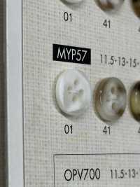 MYP57 زر بوليستر بنمط قرن الجاموس بأربع فتحات للقمصان والسترات[أزرار] DAIYA BUTTON صور إضافية