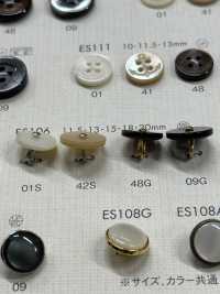 ES106 زر بوليستر أنيق وفاخر بمظهر الصدف[أزرار] DAIYA BUTTON صور إضافية