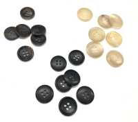 KH-1 زر فاخر غير لامع من قرن جاموس الماء بأربع فتحات[أزرار] Koutoku Button صور إضافية
