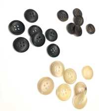 KH-1 زر فاخر غير لامع من قرن جاموس الماء بأربع فتحات[أزرار] Koutoku Button صور إضافية