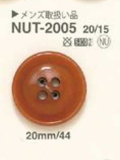 NUT-2005 زر بأربع فتحات من الجوز الطبيعي