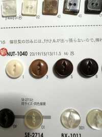 NUT-1040 زر ثقبين بشكل عين القط من مادة الجوز الطبيعية[Buttons] IRIS صور إضافية