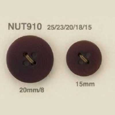 NUT-910 زر من مادة طبيعية، جوز، بأربعة ثقوب