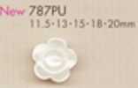 787PU زر على شكل زهرة
