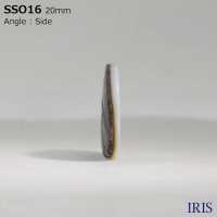 SSO16 زر لامع من الصدف الطبيعي بأربع ثقوب[أزرار] IRIS صور إضافية