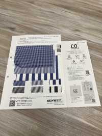 14252 برودكلوث من قطن عضوي مصبوغ بالخيوط 60s بنقشة مربعات وخطوط[نسيج / قماش] SUNWELL صور إضافية