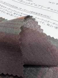 26089 لاون قطن عضوي مصبوغ بالخيوط خفيف بنقشة مربعات داكنة بتشطيب مغسول[Textile / Fabric] SUNWELL صور إضافية