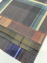 26089 لاون قطن عضوي مصبوغ بالخيوط خفيف بنقشة مربعات داكنة بتشطيب مغسول[Textile / Fabric] SUNWELL صور إضافية
