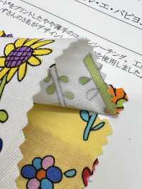 28066 Paralym Art طباعة شيتينغ ~ الزهرة والفراشة ~[Textile / Fabric] SUNWELL صور إضافية