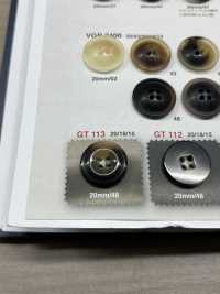 GT113 زر بوليستر بمظهر قرن الجاموس[أزرار] IRIS صور إضافية