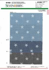 4102 SEVENBERRY® طباعة دنغري مصبوغ بالخيوط 20s[Textile / Fabric] VANCET صور إضافية