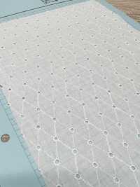 T26052-1 دانتيل قطني AO أبيض مائل للسكري[نسيج / قماش] Kyowa Lace صور إضافية