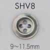 SHV8 زر صدفي ذو 4 ثقوب بحافة