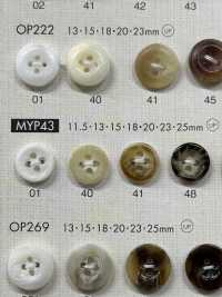 MYP43 زر من راتنج البوليستر بحافة، 4 ثقوب[أزرار] DAIYA BUTTON صور إضافية