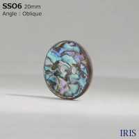 SSO6 زر صدف طبيعي لامع ذو فتحتين[أزرار] IRIS صور إضافية