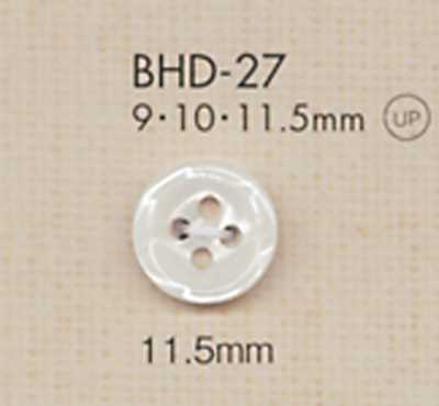BHD27 DAIYA BUTTONS زر بوليستر بمظهر الصدف، رباعي الثقوب، مقاوم للصدمات RIVER