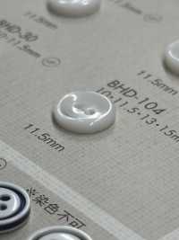 BHD104 DAIYA BUTTONS زر بوليستر بمظهر الصدف، ثنائي الثقب، مقاوم للصدمات RIVER[أزرار] DAIYA BUTTON صور إضافية