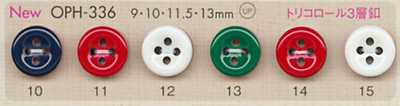 OPH336 DAIYA BUTTONS زر بوليستر مقاوم للصدمات بأربع ثقوب