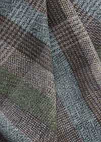 3-BA47 HARRIS Harris Tweed بنقشة عظم السمكة والمربعات[نسيج / قماش] Takisada صور إضافية