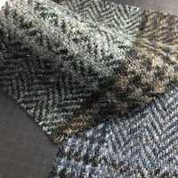 3-BA47 HARRIS Harris Tweed بنقشة عظم السمكة والمربعات[نسيج / قماش] Takisada صور إضافية