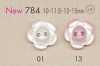 784 DAIYA BUTTONS زر بوليستر ثنائي الفتحة على شكل زهرة